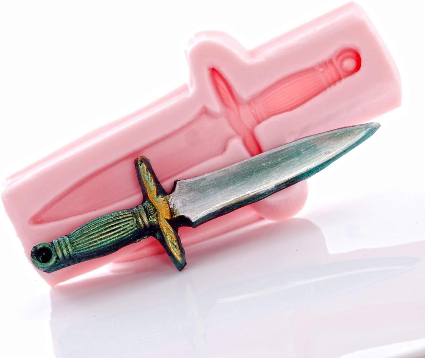Small Flexible Silicone Mold Pirate Sword 3 inches long by 3/8 ths inch wide Food safe Mold