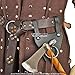 Medieval Gears Brand Genuine Leather Medieval Axe Hanger Viking Hatchet Tomahawk Holder Costume LARP