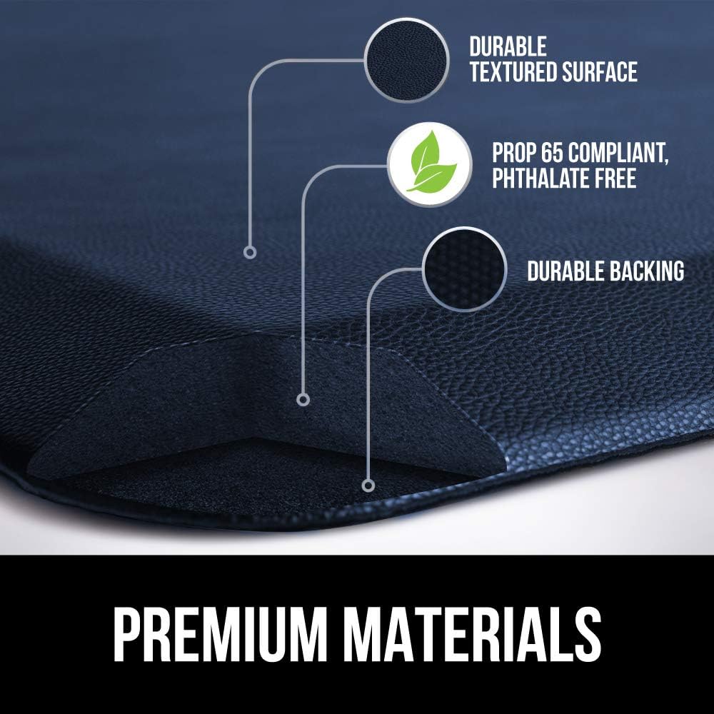 Gorilla Grip Original Premium Anti-Fatigue Comfort Mat, Phthalate Free, Ergonomically Engineered, Extra Support and Thick, Kitchen, Office, Gaming Standing Desk Mats, 39x20, Navy Blue: Kitchen & Dining
