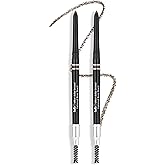 bdb Universal Eyebrow Pencil - Precision Tip & Spoolie, Waterproof, Define Shape & Fill Brows, 2-Pack