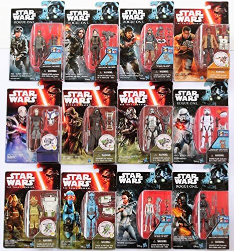 Star Wars Episode VII The Force Awakens &amp; Rogue One 3 3/4-Inch Jungle, Space, Snow &amp; Desert Mission Action Figure Set of 12 (Mix G)
