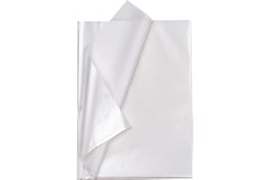 RUSPEPA Gift Wrapping Tissue Paper - Pearly White Tissue Paper for Gift Wrap, Art Crafts, DIY, Pack Bags, Birthday, Wedding and More - 19.5 x 27.5 inches - 25 Sheets
