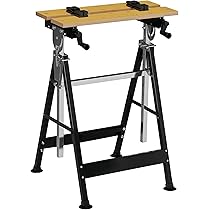 HOMCOM Work Bench Tool Stand with Adjustable Height and