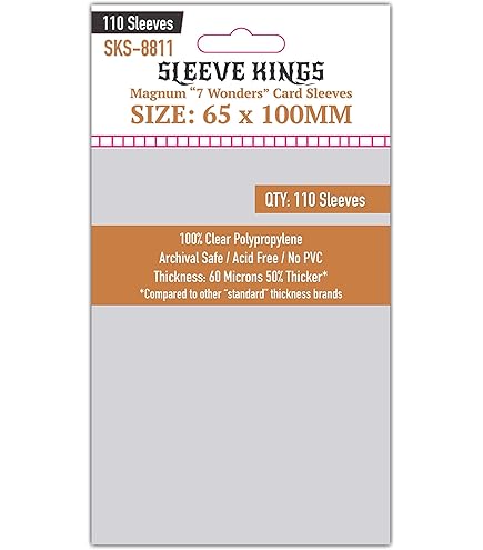 coup card sleeve size [65 X 100mm] 8811 Sleeve Kings Magnum 