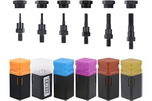Hilitchi Assorted 6PCS SAE Rivet Nut Gun Mandrel and Nose Piece Riveter Tip Spare Part 6-32 8-32 10-24 1/4-20 5/16-18 3/8-16