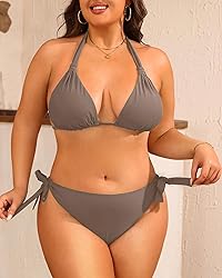 Women Plus Size Bikini Set - Two Piece Triangle