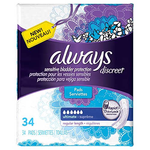 UPC 037000887317, Discreet, Incontinence Pads, Ultimate, Regular Length, 34 Count