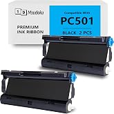 Msudoku 2 Pack PC501 Ribbon Compatible with Brother PC-501 Fax Cartridge | Replacement for Brother FAX 575 Fax 878 Fax 888 Printers