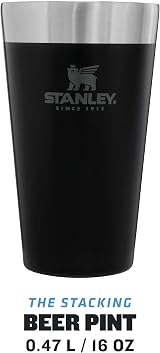 STANLEY Adventure Stacking Beer Pint 0.47L Stainless Steel Travel Mug Matte view 4