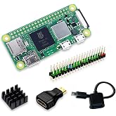 SANOOV Raspberry Pi Zero 2W Kit | Aluminum Heatsink,USB OTG Cable,Mini HDMI-USB Adapter,40 Pin Header,Pi Zero 2 W Board Included,Ideal for AI,IoT,DIY Projects