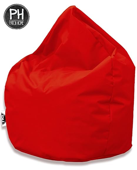 Patchhome Sitzsack Tropfenform Rot für In & Outdoor XXL 420 Liter - mit Styropor Füllung in 25 versch. Farben und 3 Größen