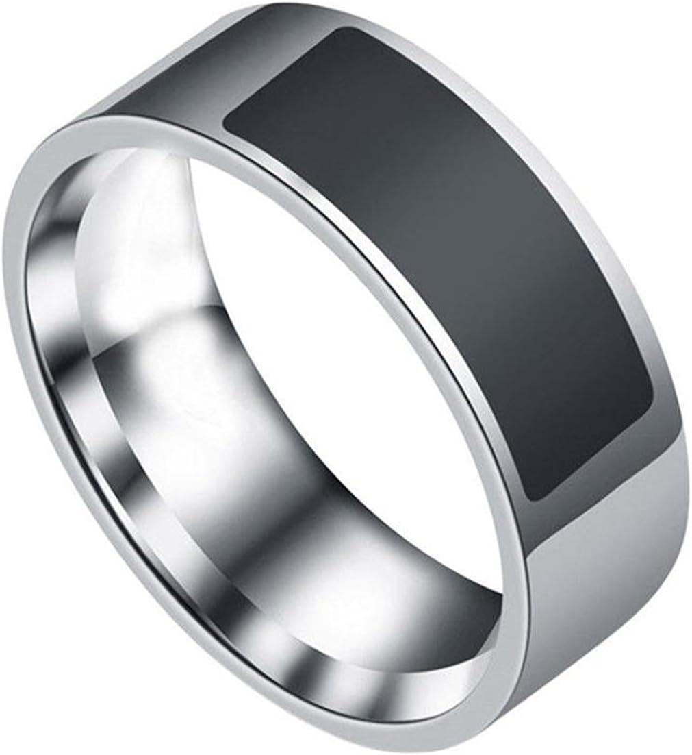 GTRR Multifunctional NFC Smart Ring, Waterproof Intelligent Smart Ring Universal Wear Finger Digital Ring for iPhone, Samsung, Huawei, Millet and NFC Cellphone Mobile Phone (US:9, Black)