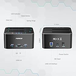 FIDECO Hard Drive Docking Station, USB 3.0 Aluminum