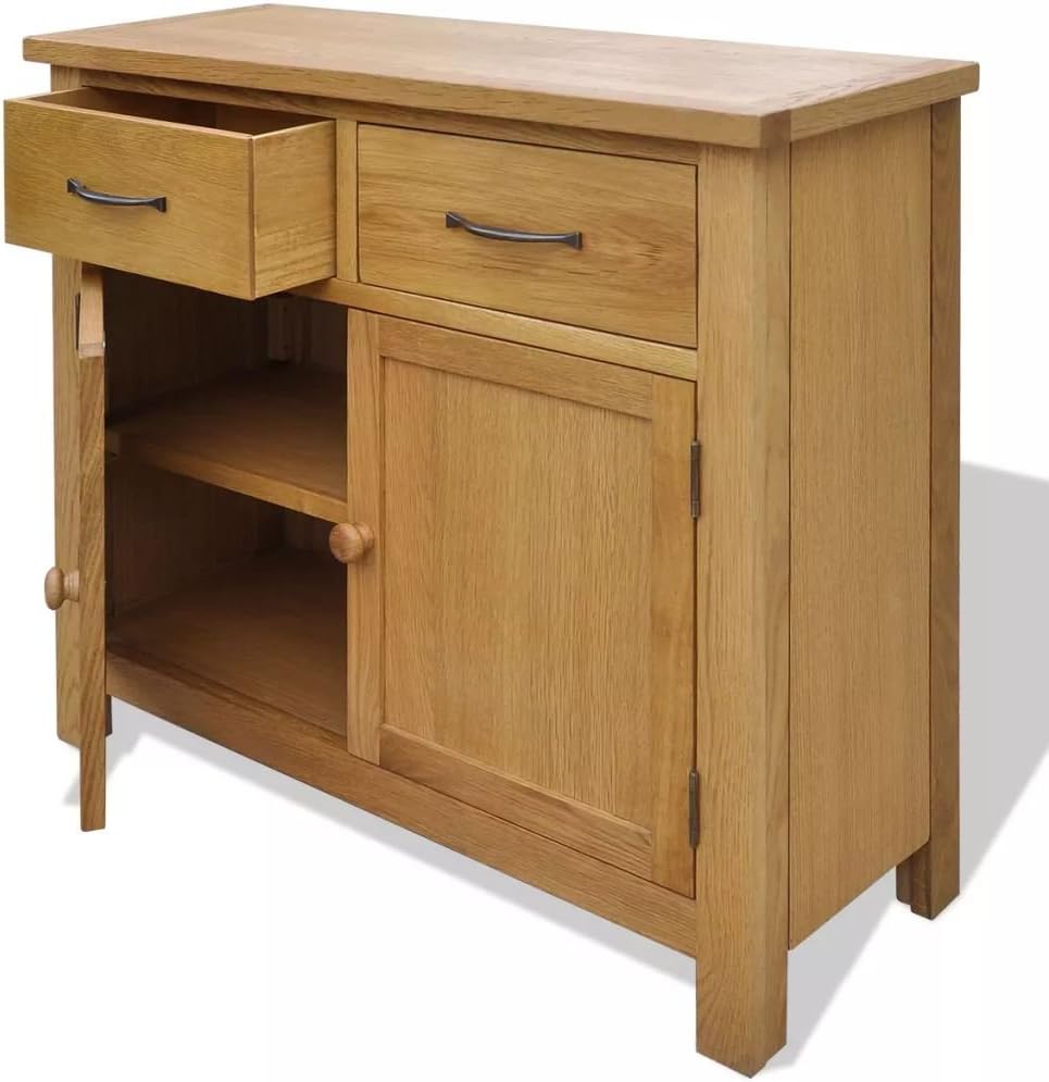 Buffets Sideboards Home Kitchen Unfade Memory Retro Style Solid Oak Wood Sideboard Side Table Durable 35 4x13 2x32 7