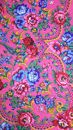 Traditional Polish Folk Head Scarf - Traditional Collection, Pink