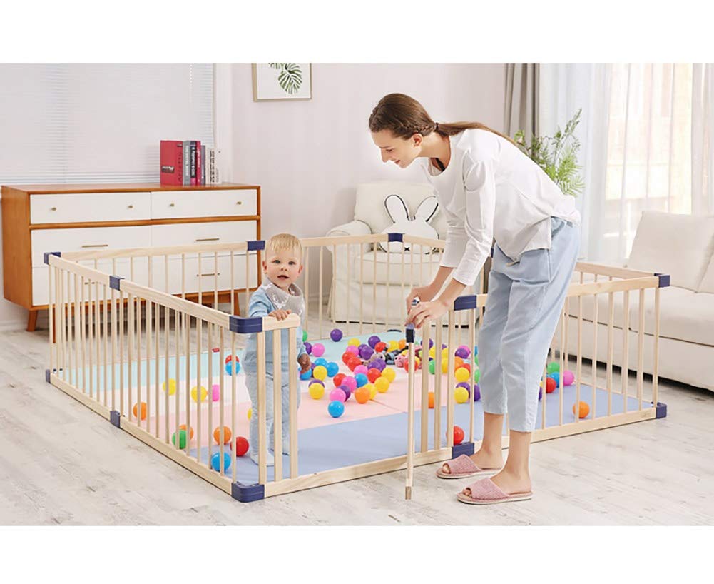 Parc Bebe Playpen Bebe En Bois Avec Porte De Porte Enfant En Bas Age Jouer Jardin Enfants Safety Activity Centre For La Maison Interieur Exterieur Size 80 80cm Parcs Bebe Puericulture