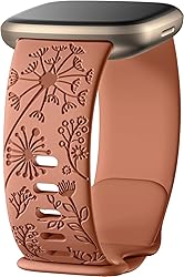 DGege Flower Engraved Bands Compatible with Fitbit