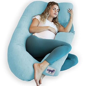 Blue Horse Microfiber Solid Modern U Shape Maternity/Pregnancy Pillow for Pregnant Women - Pack of 1 (Turquise)