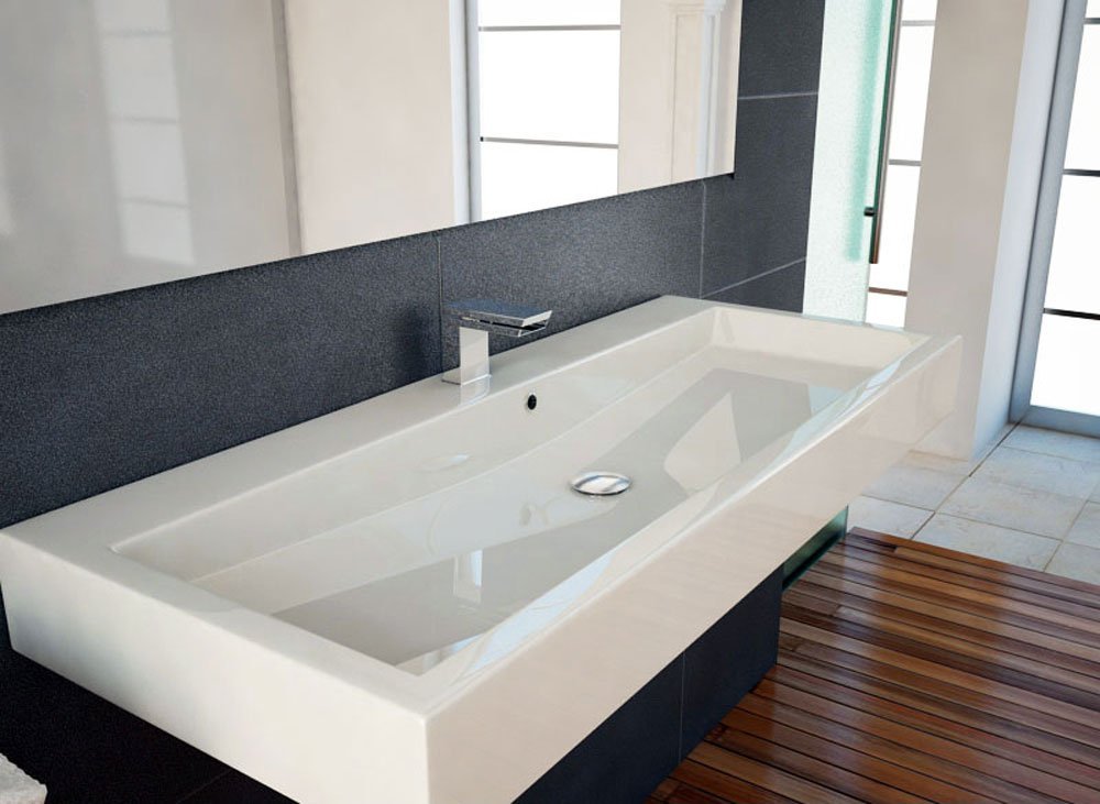 Design Waschbecken Waschtisch 100cm Zur Wandmontage Oder Als