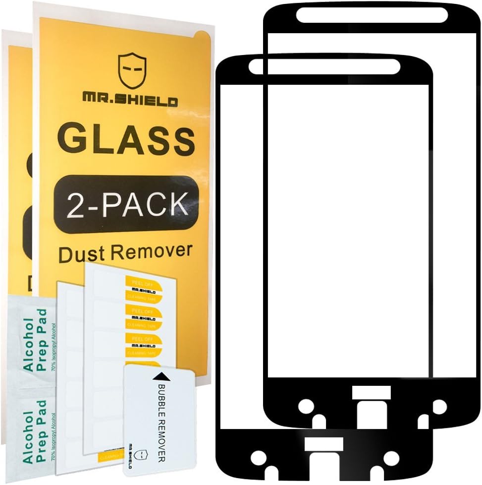Amazon Com 2 Pack Mr Shield Designed For Motorola Moto Z Force Droid Edition Japan Tempered Glass 9h Hardness Full Screen Glue Cover Screen Protector With Lifetime Replacement