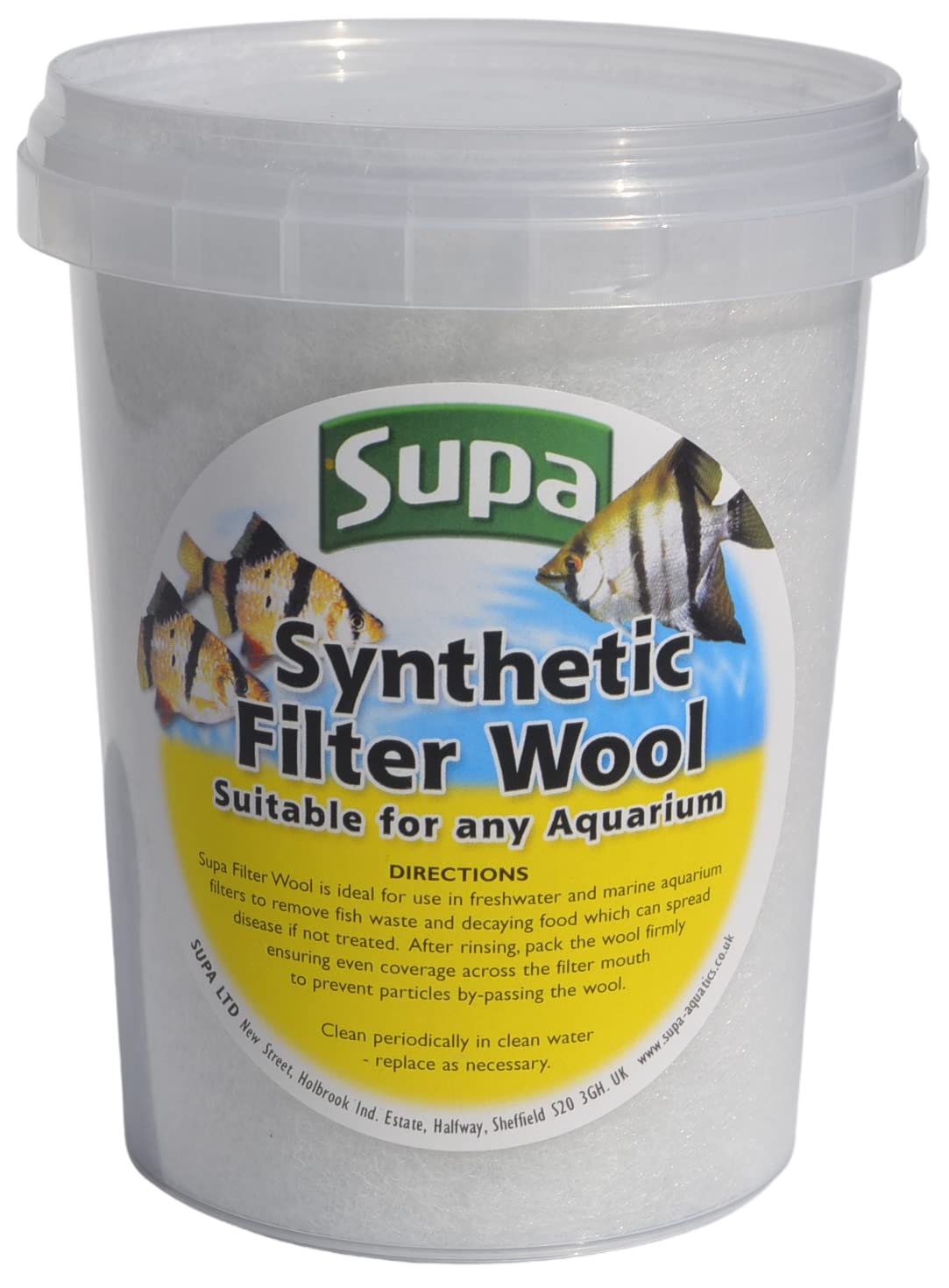 Supa Aquarium Filter Wool 500ml, Pack of 6, Synthetic Material That Is Ideal For Removing Waste Particles In Both Fish Tanks And Pond Filtration Systems