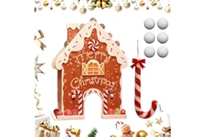 SEIVBLE Gingerbread Golf Game Set, 2026 New Gingerbread Candy Cane House Golf Game Kit, Funny Indoor Christmas Party Games for Family Home Office