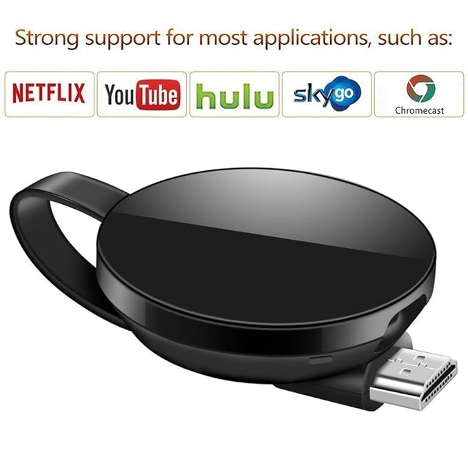 Wireless WiFi Display Dongle, Android-Systemunterstützung für Google Chrome, HDMI 1080P für digitales TV Gerät, Home App Unte