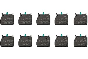 Single Contact Block Screw Clamp Terminal ZBE-101 ZBE-102 10 Pcs Silver Alloy, for Interior Exterior Use 30x29mm Black Electr