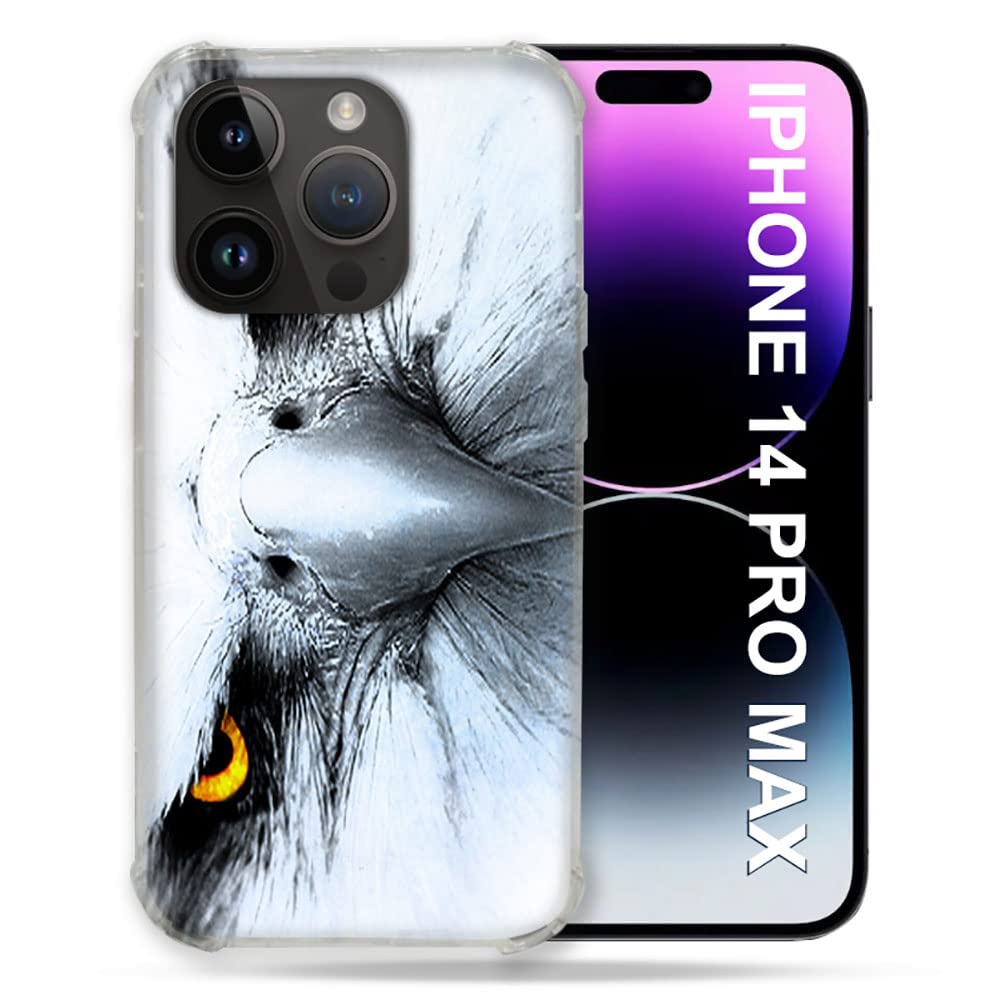 Cokitec Iphone 14 Pro Plus Case (6.7) Animal Royal Eagle White
