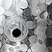 Aoohome Clear Shower Curtain Liner, EVA Bathroom Curtain 3D Cobblestone with Bottom Magnets, Rust Proof Grommets, 72x72 inch, Semi Transparent