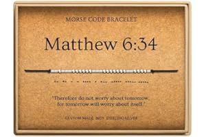 LOVED CREATIONS Morse Code Bracelets for Women, Christian Bible Verse Bracelets, Scripture S925 Sterling Silver Inspirational Faith Jewelry, Religious Gifts for Women