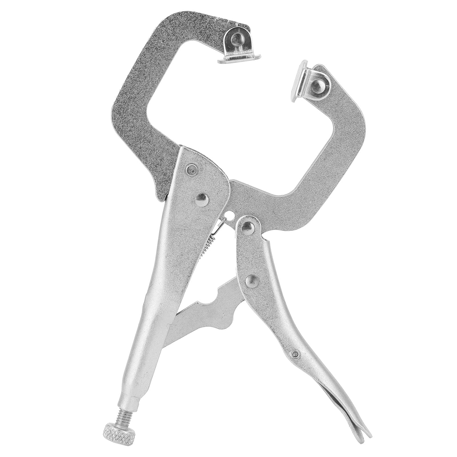Locking Pliers, Reliable Trigger Release, Wide Jaw Opening, C Shaped Design, Alloy Steel Construction, 17.2x8.3cm, Durable for Woodworking, Welding, and Maintenance Tasks