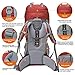 MOUNTAINTOP 70L+10L Internal Frame Backpack Hiking Backpack Backpacking Trekking Bag with Rain Cover-5805II (Red)