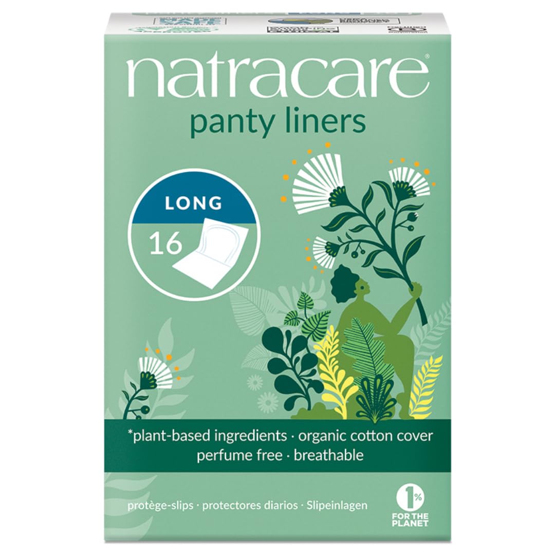 Natracare Panty Liners Long Wrapped 16 Count-3 Pack
