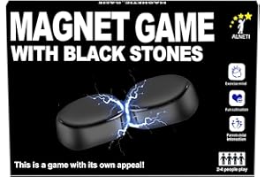 ALNETI Magnet Game with String Travel Size - Magnetic Chess Set with Stones for Family Night - Fun Portable Two Player Magnet Rocks for Teens - Magnetic Games for Adults and Kids