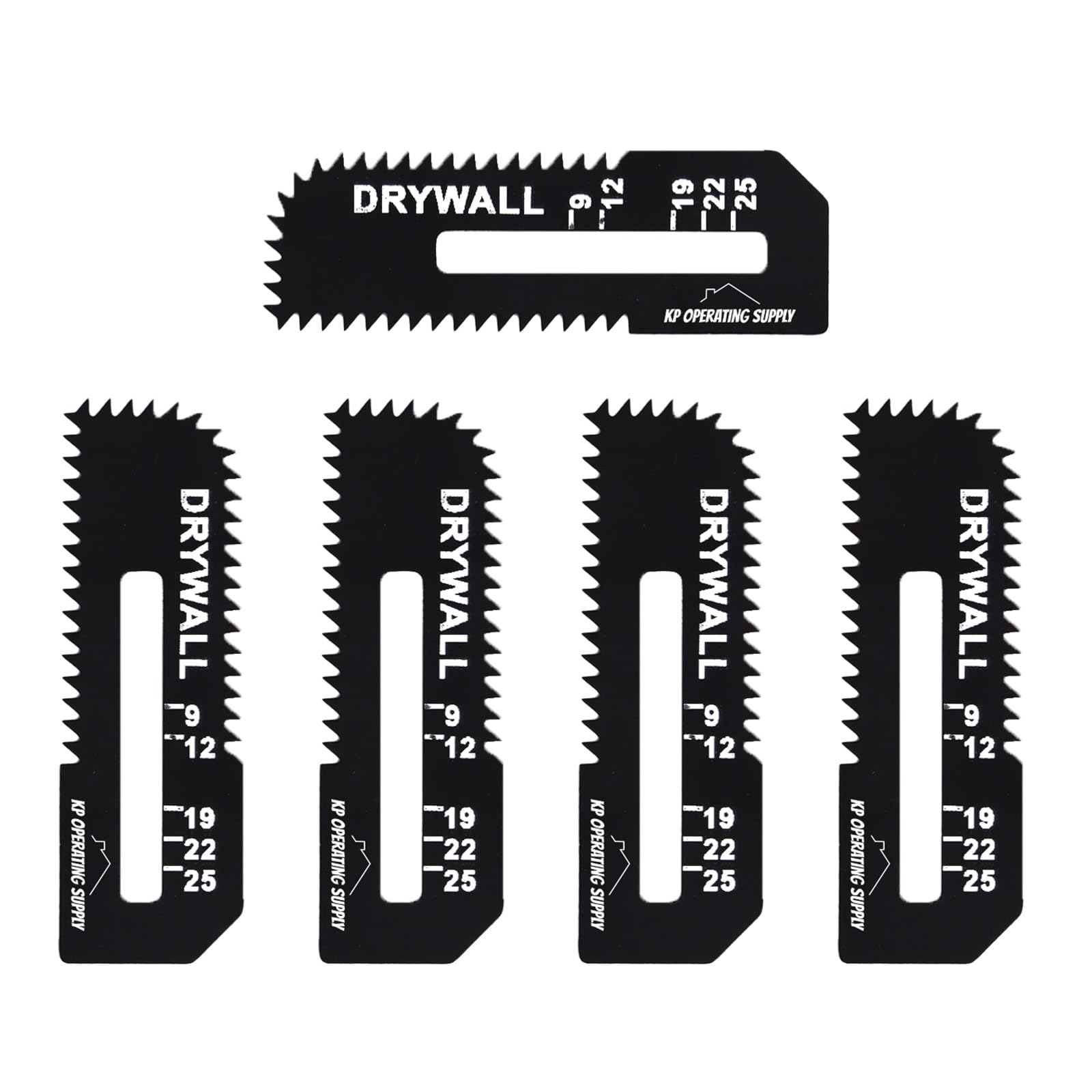 Photo 1 of 5 Pack Drywall Cutter Saw Blades for Makita - High Carbon Steel Cordless Cut Out Saw Blades - Cuts Drywall up to 1-3/16" Thick - by KP Operating Supply