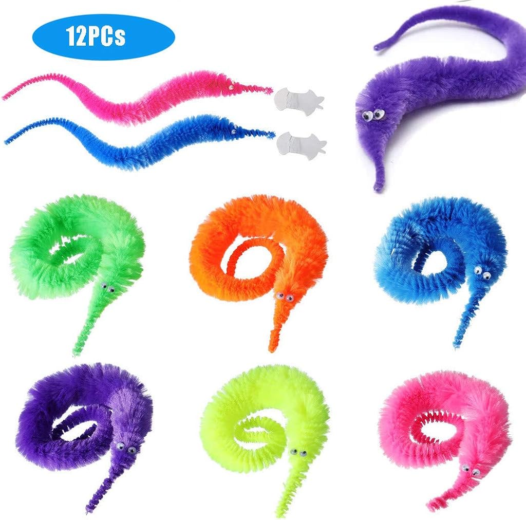 magic wiggly twisty fuzzy worm