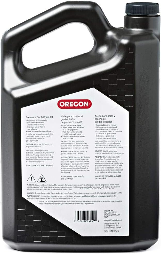 Oregon 54-059 Bar and Chain Lube, Black, 1 Gallon: New World Diamonds: Garden & Outdoor