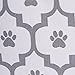 Bone Dry Pet Storage Collection Lattice Paw Print, Small Rectangle, White/Gray