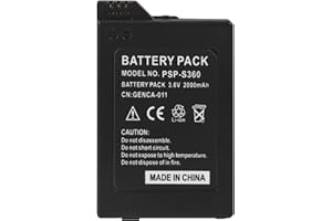 JUBOTY 2000mAh 3.6V Lithium Ion Polymer Internal New Upgrade 0 Cycle High Capacity Battery Rechargeable Battery Pack Replacement for Sony PSP 2000/3000 PSP-S110 Console