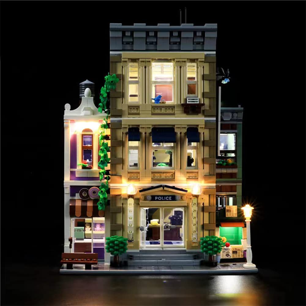 GEAMENT LED Light Kit Compatible with LEGO Police Station - Lighting Set for Creator 10278 Model (Building Set Not Included)