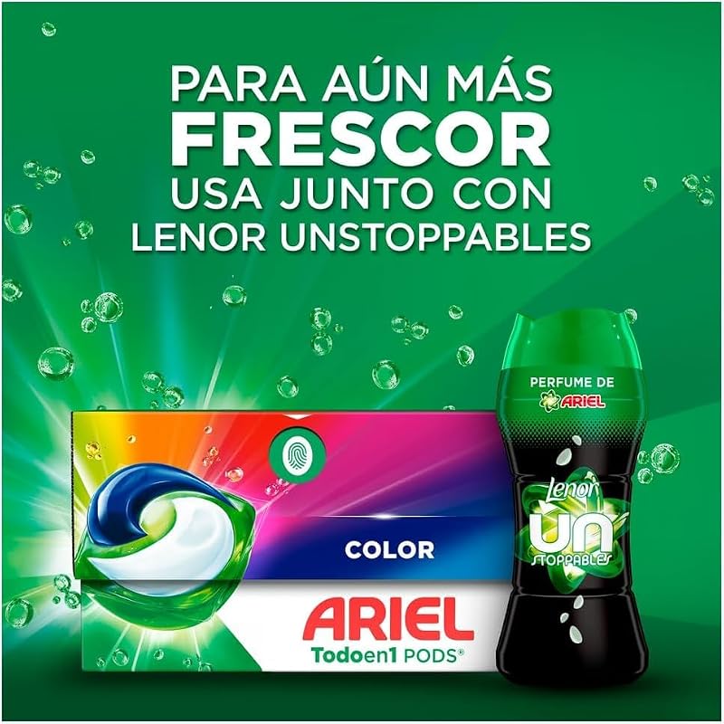 PODS Todo en 1 Detergente Lavadora Liquido 105 Capsulas/Pastillas, Jabon Extra Cuidado del Color, Mas Color y Brillo, Limpieza Profunda