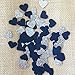 Aonor 2 Packs Glitter Hearts Confetti for Table Decor, Bridal Shower, Wedding Party Decorations, Silver, 1.2