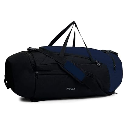 Novex Fusion Black & Blue Travel Bag Cum Rucksack