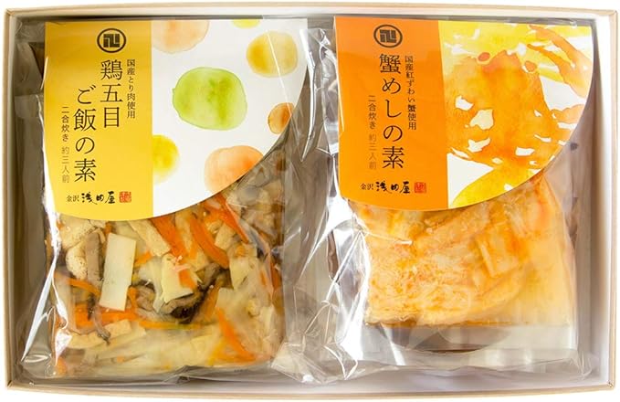 Amazon 金沢浅田屋 炊き込み御飯の素2個入 蟹めし 鶏五目 Tk23 金沢浅田屋 おこわ 炊き込みご飯 通販