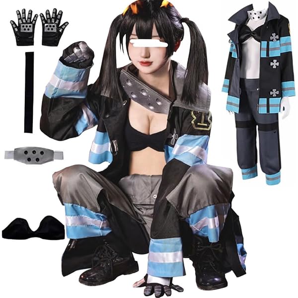 Fire Force Cosplay Costume - Maki Oze Jumpsuit From Enn Enn No Shouboutai Anime Series