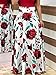 Uinolo Womens Short Sleeve Floral Printed Splicing Color Prom Cocktail Swing Long Maxi Dress