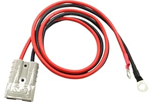 AYECEHI Ring Terminal Connector Extension Cable 10AWG Battery Adapter Cable,with O-Type Terminal and 45A Connector [1 m/3.3ft]