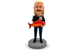 Custom Bobblehead,Personalized Fisherman Bobblehead,Customized Bobbleheads Figurine Handmade Sculpture Gifts,Action Figure Ba
