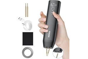 AWithZ 11-Level Handheld Spot Welder for 18650 Li-ion Batteries, Automatic and Manual Dual Mode Welding Machine with Replaceable Copper Tip, DIY/Power Tool Repair Kit
